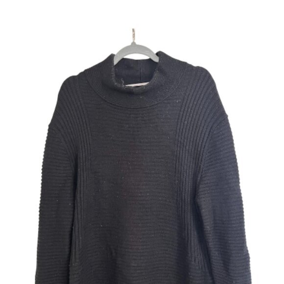 Athleta Ravine Merino Wool Funnel Sweater Black - Picture 3 of 6